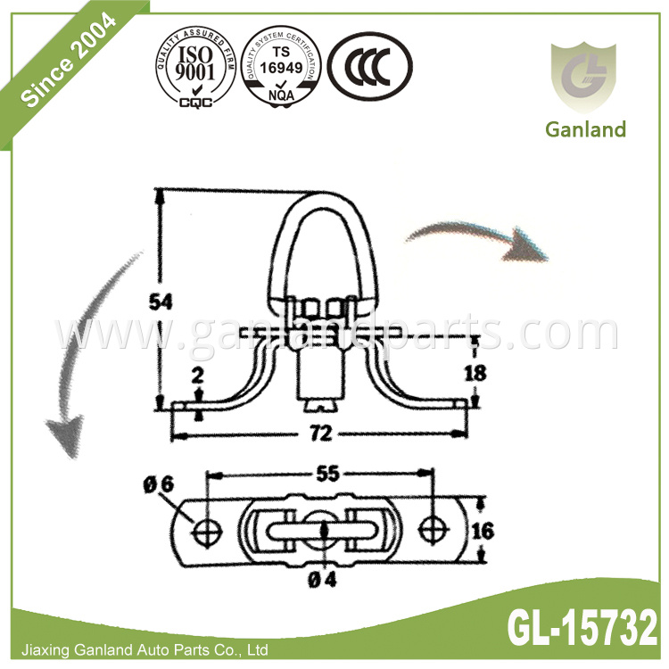 Steel Tie Down Ring GL-15732 